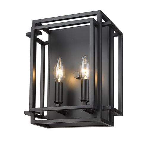 Wall Sconce Z-Lite 454-2S-MB Matte Black Titania 2 Light Wall Sconce Z-Lite