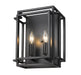 Wall Sconce Z-Lite 454-2S-MB Matte Black Titania 2 Light Wall Sconce Z-Lite