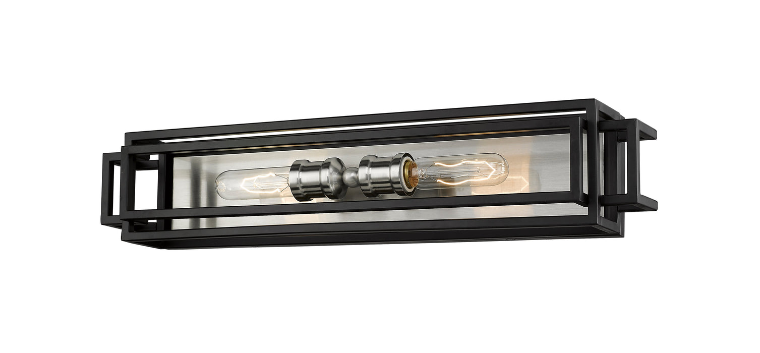Vanity Z-Lite 454-2V-BK-BN Black + Brushed Nickel Titania 2 Light Vanity Z-Lite
