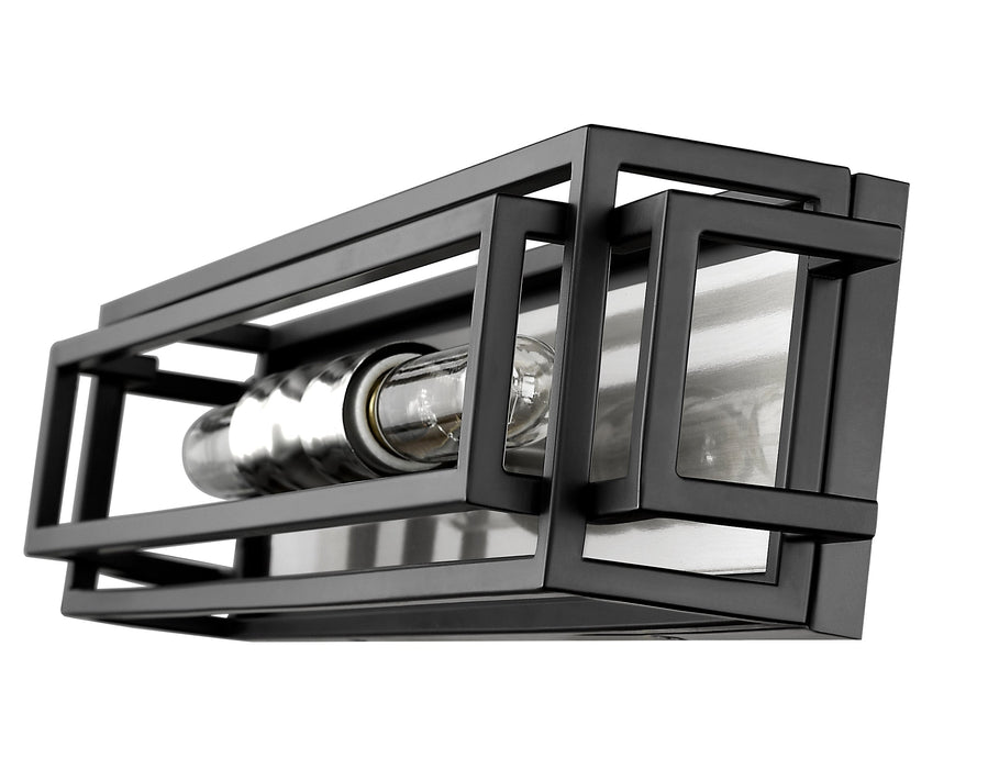 Vanity Z-Lite 454-2V-BK-BN Black + Brushed Nickel Titania 2 Light Vanity Z-Lite
