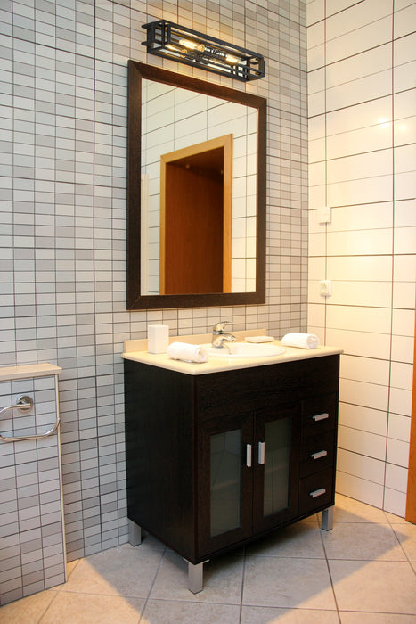 Vanity Z-Lite 454-2V-BK-CH Black + Chrome Titania 2 Light Vanity Z-Lite