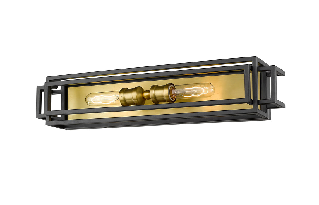 Vanity Z-Lite 454-2V-BRZ-OBR Bronze + Olde Brass Titania 2 Light Vanity Z-Lite