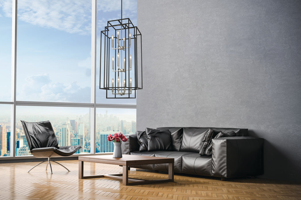 Chandelier Z-Lite 454-42BK-BN Black + Brushed Nickel Titania 12 Light Chandelier Z-Lite