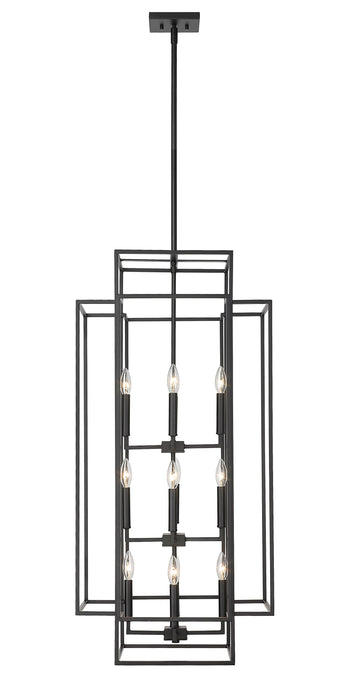 Chandelier Z-Lite 454-42MB Matte Black Titania 12 Light Chandelier Z-Lite