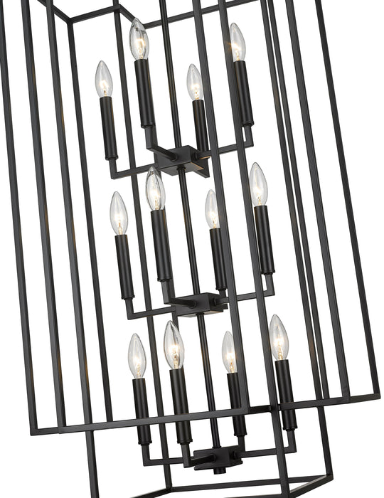 Chandelier Z-Lite 454-42MB Matte Black Titania 12 Light Chandelier Z-Lite