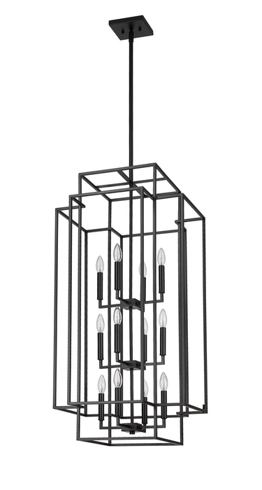 Chandelier Z-Lite 454-42MB Matte Black Titania 12 Light Chandelier Z-Lite