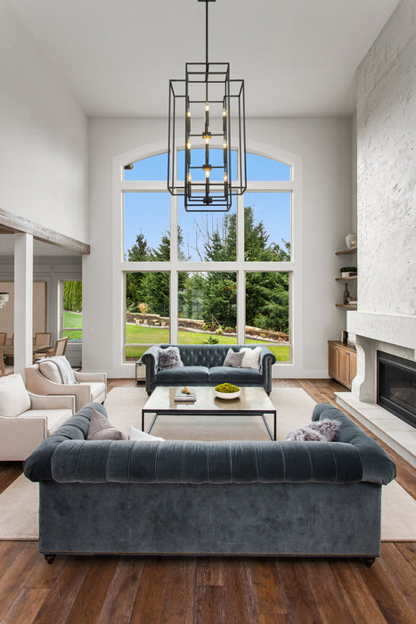 Chandelier Z-Lite 454-42MB Matte Black Titania 12 Light Chandelier Z-Lite