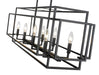 Linear Chandelier Z-Lite 454-44L-MB Matte Black Titania 8 Light Linear Chandelier Z-Lite