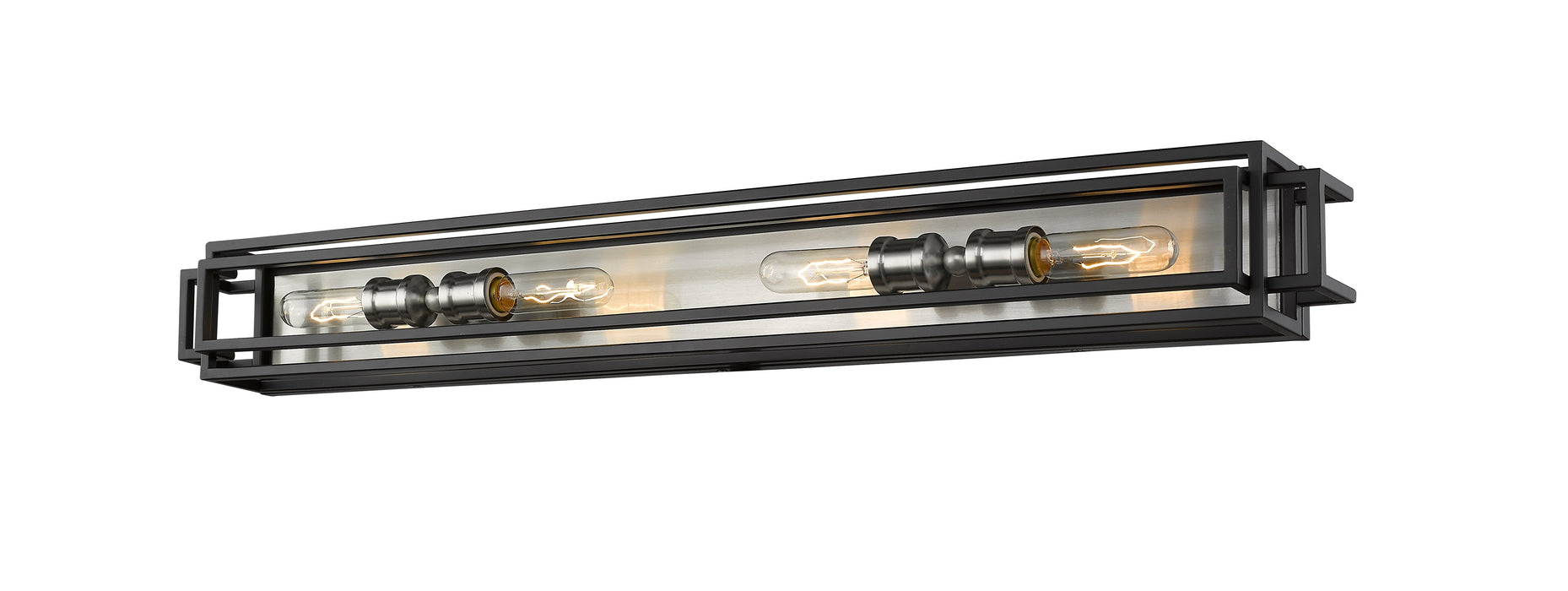 Vanity Z-Lite 454-4V-BK-BN Black + Brushed Nickel Titania 4 Light Vanity Z-Lite