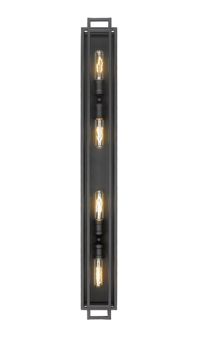 Vanity Z-Lite 454-4V-MB Matte Black Titania 4 Light Vanity Z-Lite
