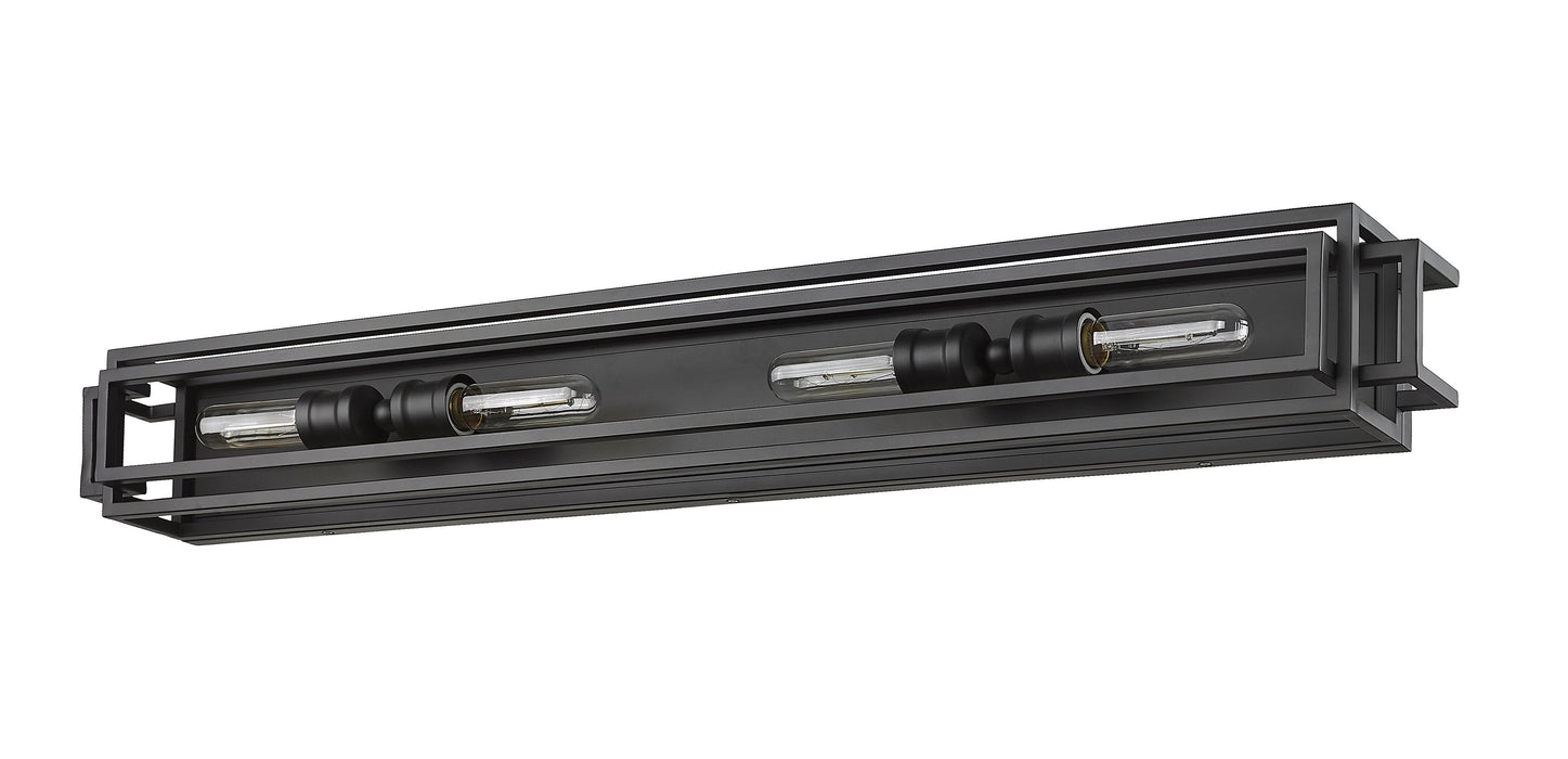 Vanity Z-Lite 454-4V-MB Matte Black Titania 4 Light Vanity Z-Lite