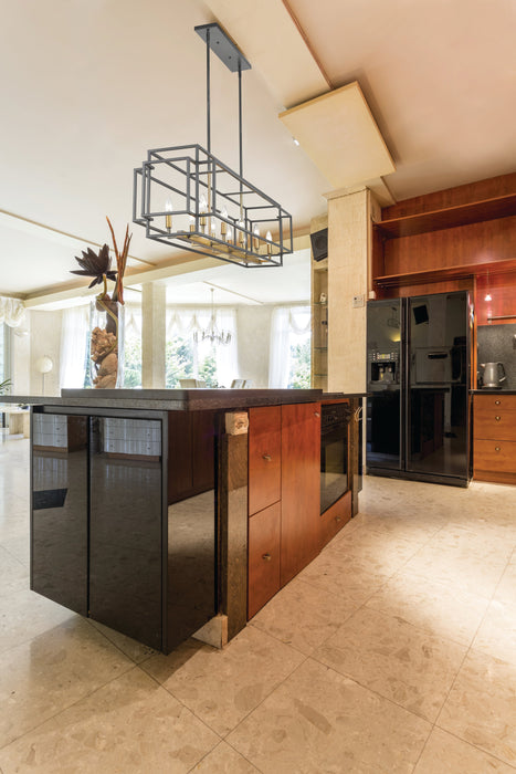 Linear Chandelier Z-Lite 454-54L-BRZ-OBR Bronze + Olde Brass Titania 10 Light Linear Chandelier Z-Lite