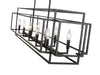 Linear Chandelier Z-Lite 454-54L-MB Matte Black Titania 10 Light Linear Chandelier Z-Lite