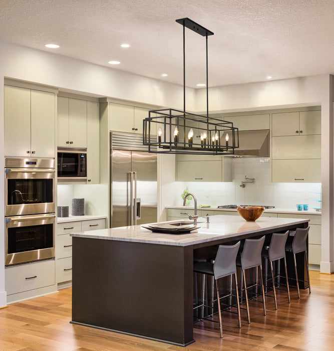 Linear Chandelier Z-Lite 454-54L-MB Matte Black Titania 10 Light Linear Chandelier Z-Lite