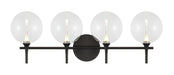 Eurofase 48918-015 Iissa 4-Light Matte Black LED Vanity Light