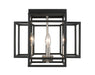 Flush Mount Z-Lite 454F-BK-BN Black + Brushed Nickel Titania 4 Light Flush Mount Z-Lite