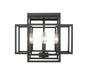 Flush Mount Z-Lite 454F-MB Matte Black Titania 4 Light Flush Mount Z-Lite