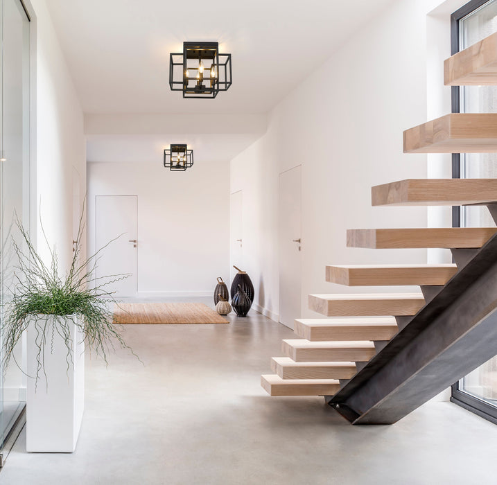 Flush Mount Z-Lite 454F-MB Matte Black Titania 4 Light Flush Mount Z-Lite