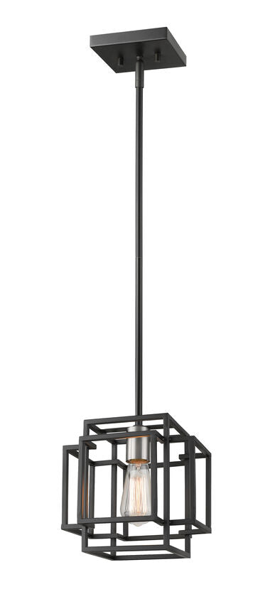 Pendant Z-Lite 454MP-BK-BN Black + Brushed Nickel Titania 1 Light Pendant Z-Lite