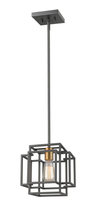 Pendant Z-Lite 454MP-BRZ-OBR Bronze + Olde Brass Titania 1 Light Pendant Z-Lite