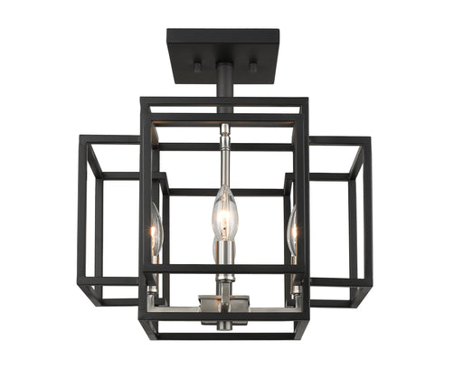 Semi Flush Mount Z-Lite 454SF-BK-BN Black + Brushed Nickel Titania 4 Light Semi Flush Mount Z-Lite