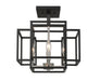 Semi Flush Mount Z-Lite 454SF-BK-BN Black + Brushed Nickel Titania 4 Light Semi Flush Mount Z-Lite