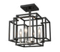 Semi Flush Mount Z-Lite 454SF-BK-BN Black + Brushed Nickel Titania 4 Light Semi Flush Mount Z-Lite