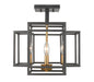 Semi Flush Mount Z-Lite 454SF-BRZ-OBR Bronze + Olde Brass Titania 4 Light Semi Flush Mount Z-Lite