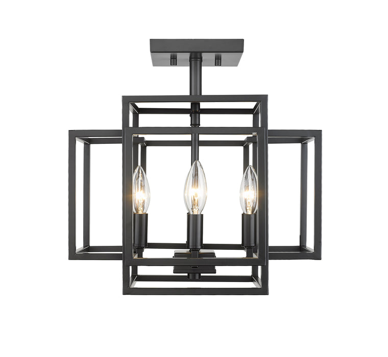 Semi Flush Mount Z-Lite 454SF-MB Matte Black Titania 4 Light Semi Flush Mount Z-Lite