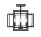 Semi Flush Mount Z-Lite 454SF-MB Matte Black Titania 4 Light Semi Flush Mount Z-Lite