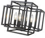 Semi Flush Mount Z-Lite 454SF-MB Matte Black Titania 4 Light Semi Flush Mount Z-Lite