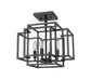 Semi Flush Mount Z-Lite 454SF-MB Matte Black Titania 4 Light Semi Flush Mount Z-Lite