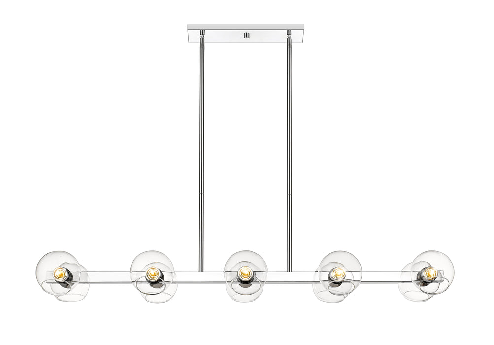 Linear Chandelier Z-Lite 455-10L-CH Chrome Marquee 10 Light Linear Chandelier Z-Lite