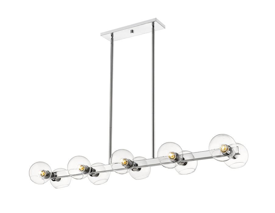 Linear Chandelier Z-Lite 455-10L-CH Chrome Marquee 10 Light Linear Chandelier Z-Lite