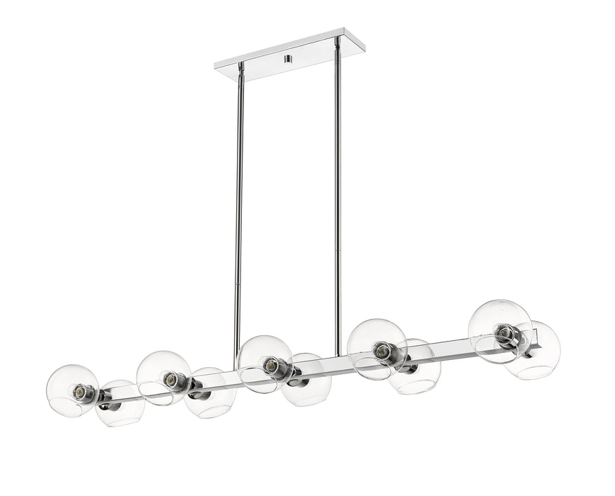 Linear Chandelier Z-Lite 455-10L-CH Chrome Marquee 10 Light Linear Chandelier Z-Lite