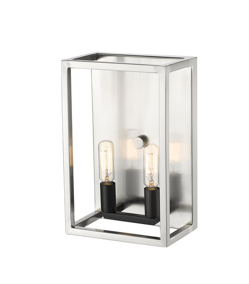 Wall Sconce Z-Lite 456-2S-BN-BK Brushed Nickel + Matte Black Quadra 2 Light Wall Sconce Z-Lite