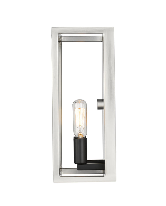 Wall Sconce Z-Lite 456-2S-BN-BK Brushed Nickel + Matte Black Quadra 2 Light Wall Sconce Z-Lite