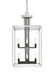 Chandelier Z-Lite 456-8BN-BK Brushed Nickel + Matte Black Quadra 8 Light Chandelier Z-Lite
