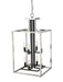 Chandelier Z-Lite 456-8BN-BK Brushed Nickel + Matte Black Quadra 8 Light Chandelier Z-Lite