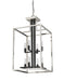 Chandelier Z-Lite 456-8BN-BK Brushed Nickel + Matte Black Quadra 8 Light Chandelier Z-Lite