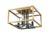 Flush Mount Z-Lite 456F-OBR-BRZ Olde Brass + Bronze Quadra 4 Light Flush Mount Z-Lite