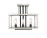 Semi Flush Mount Z-Lite 456SF-BN-BK Brushed Nickel + Matte Black Quadra 4 Light Semi Flush Mount Z-Lite