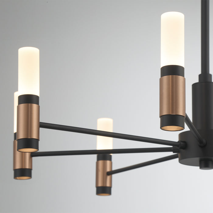 Eurofase 46352-019 Albany 24" Brass-Black Mix LED Chandelier