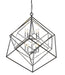 Chandelier Z-Lite 457-10CH-MB Chrome + Matte Black Euclid 10 Light Chandelier Z-Lite