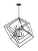 Chandelier Z-Lite 457-10MB Matte Black Euclid 10 Light Chandelier Z-Lite