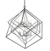 Chandelier Z-Lite 457-12CH-MB Chrome + Matte Black Euclid 12 Light Chandelier Z-Lite
