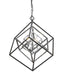 Chandelier Z-Lite 457-3CH-MB Chrome + Matte Black Euclid 3 Light Chandelier Z-Lite