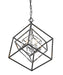 Chandelier Z-Lite 457-3CH-MB Chrome + Matte Black Euclid 3 Light Chandelier Z-Lite