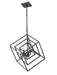 Chandelier Z-Lite 457-3MB Matte Black Euclid 3 Light Chandelier Z-Lite