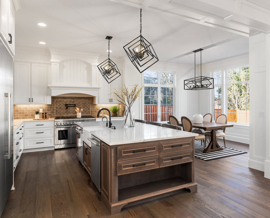 Chandelier Z-Lite 457-3MB Matte Black Euclid 3 Light Chandelier Z-Lite